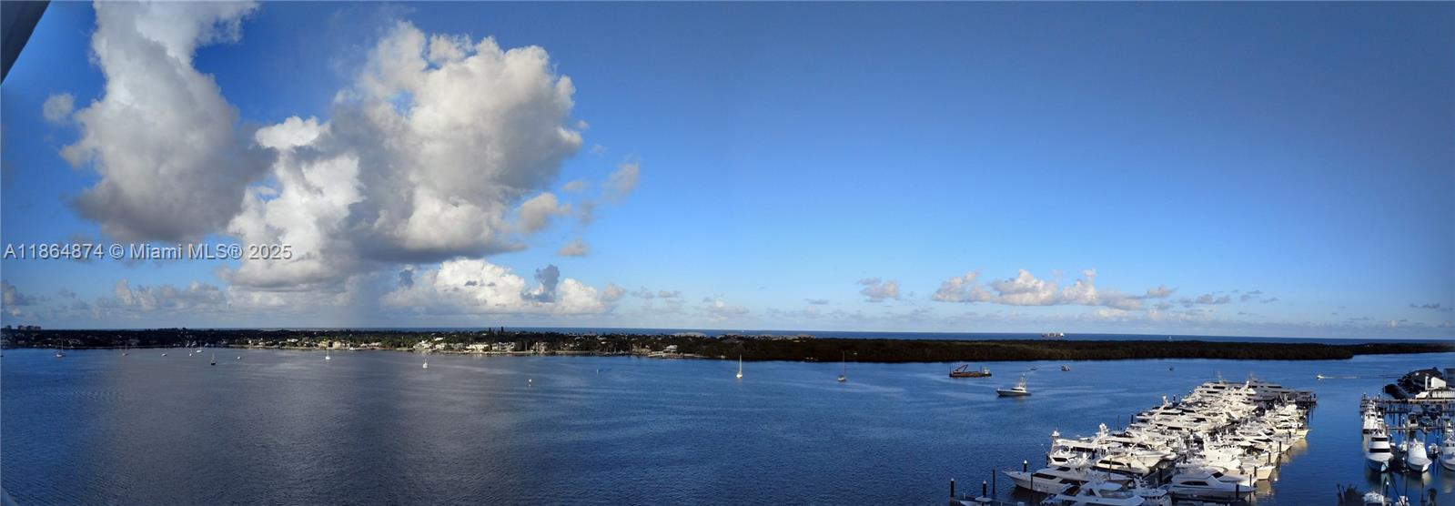Furnished annual rental, but will also accept seasonal at $4200 per month. available January 2026. The views from this unit are breathtaking. Intracoastal view, but can see clear to the Ocean! Watch the fireworks and boat parade from your balcony! 2nd bedroom is set up as a den but has a queen Murphy bed. Comfortable oversized furnishings in the main living room that look out onto the patio and waterfront. The slider from the primary bedroom also connects the patio. Plantation shutters throughout. Water is included along with $100 per month towards electricity. Easy application process. Sorry, no pets.