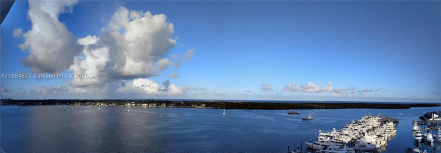 Furnished annual rental, but will also accept seasonal at $4200 per month. available January 2026. The views from this unit are breathtaking. Intracoastal view, but can see clear to the Ocean! Watch the fireworks and boat parade from your balcony! 2nd bedroom is set up as a den but has a queen Murphy bed. Comfortable oversized furnishings in the main living room that look out onto the patio and waterfront. The slider from the primary bedroom also connects the patio. Plantation shutters throughout. Water is included along with $100 per month towards electricity. Easy application process. Sorry, no pets.