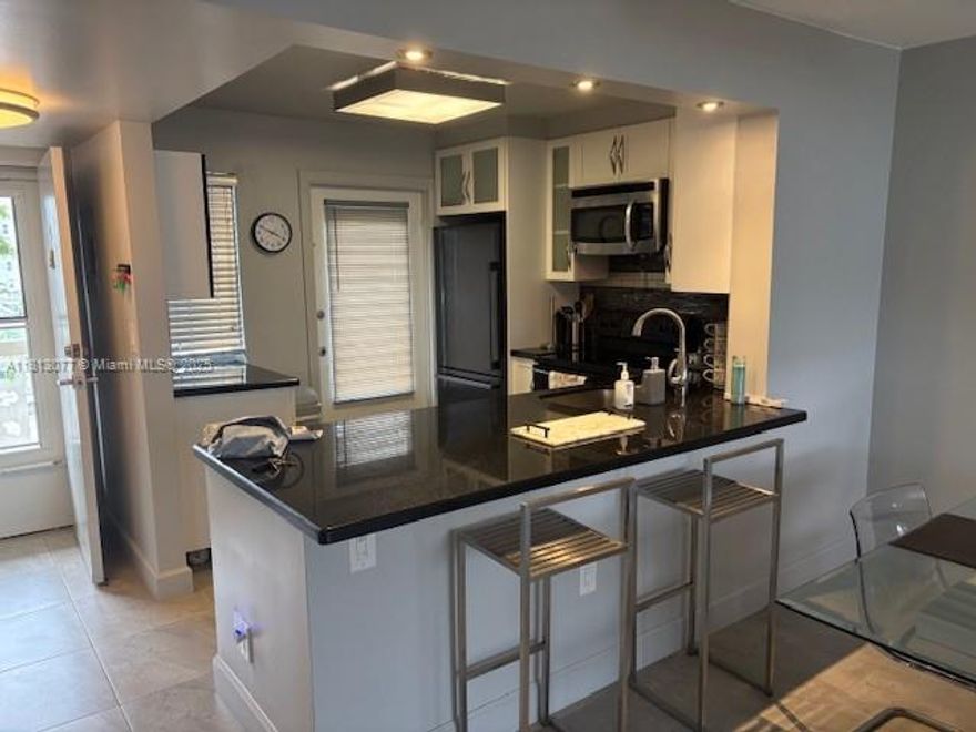Fully renovated unit. Open Kitchen, granite countertop and newer appliances.
Ceramic floors, intracoastal views and this building is accross the street form the Ocean. 
Easy to show. Contact listing agent.