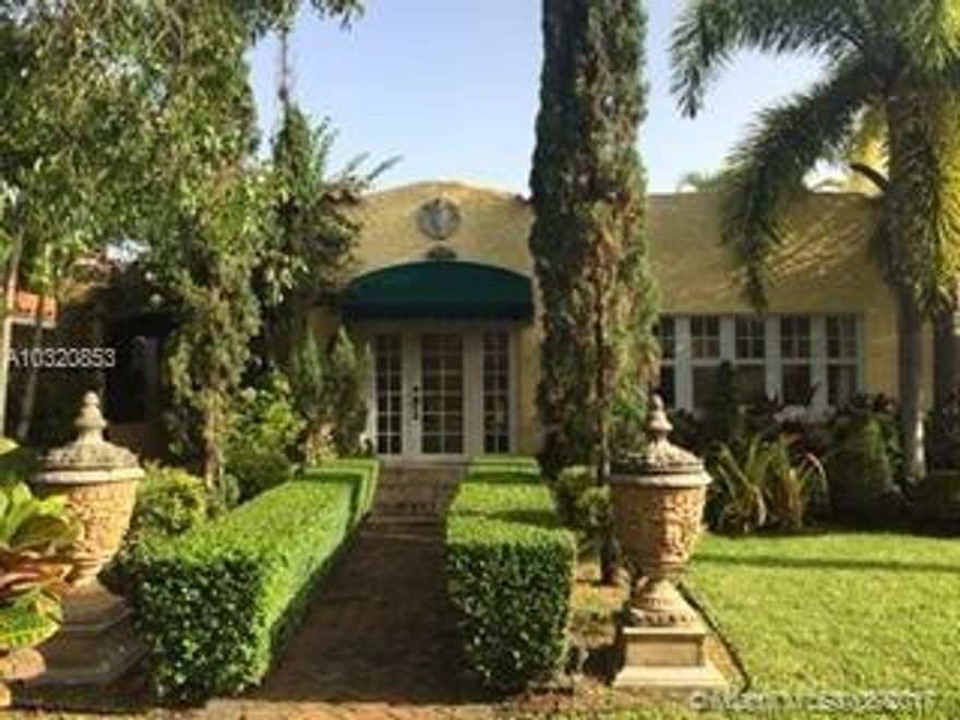 Main house is 2/2 w/ 1/1 cottage. Beautifully remodeled 1923 Old Spanish full of character & charm. All impact windows, updated electrical & plumbing, new central air, remodeled kitchen & baths in serene garden setting. Central Gables location, close to all shopping, dining & entertainment. Superb curb appeal. You’ll be proud to call this home.