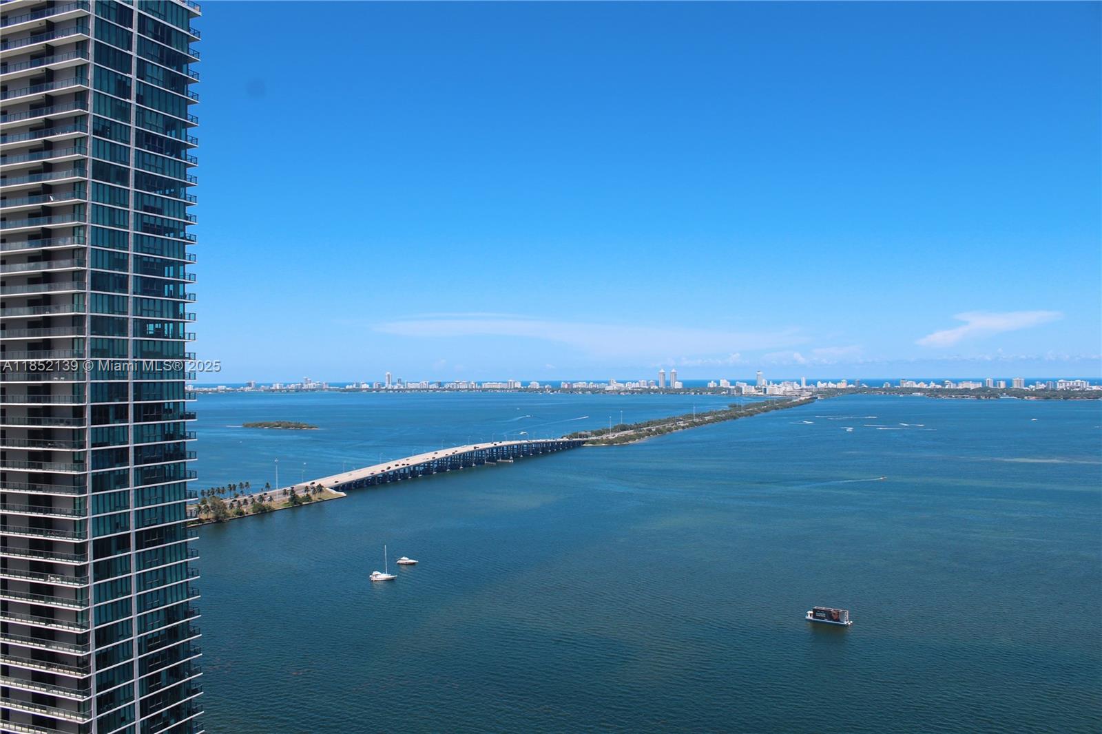 Incredible direct water view from this spectacular 4 bedroom 4.5 bathroom in Granparaiso!
Wraparound balcony, triple exposure, a lot of light coming thru, amazing daily sunrise and sunset. The apartment features wood ceramic floor, oversize terrace, SubZero/Wolf appliances, master bedroom with terrace access, master bathroom with separate shower and bathtub, other 3 bedrooms with ensuite bathroom with shower, 2 AC machines, private elevator with foyer. Gorgeous amenities shared with Paraiso Bayviews condo. HOA and Master Association include everything but not apartment electricity. Sold unfurnished. Tenant occupied until 12/15/2025 paying $10500/mo.
A lot of appreciation of Edgewater neighborhood is coming due to the development of the retail spaces thru the Paraiso community!