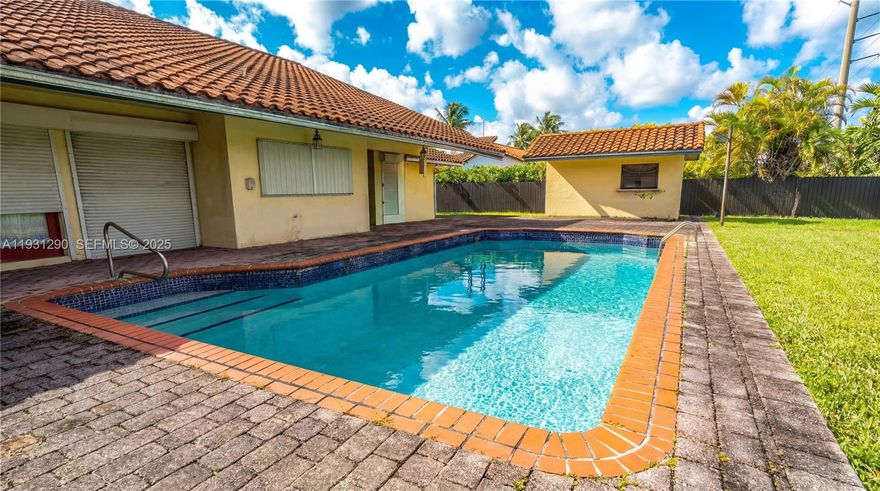 Discover an exceptional opportunity to own a grand single-family residence offering nearly 4,800 square feet of living space in one of the area’s highly sought-after luxury neighborhoods. Featuring 6 bedrooms, 6.5 bathrooms, and an expansive, versatile layout, it has the location, and potential today’s buyers are searching for. The interior showcases marble floors and a new air-conditioning, providing comfort and a solid starting point for customization. A spacious upstairs loft offers flexibility for an additional bedroom or office, while the two-car garage adds everyday convenience. Step outside to your private oasis featuring a pool and a separate cabana with its own bedroom and bathroom—perfect for guests, extended family, or a future luxury enhancement. Although the home invites a full renovation, it is well maintained and livable as-is, making it an ideal canvas for a family looking to design their dream home or an investor seeking value in a premier location. Being SOLD AS IS this property presents a rare chance to create a custom luxury estate tailored to your vision. Ideally located just minutes from The Falls, Lifetime Fitness, and the YMCA, with quick access to the Florida Turnpike, and situated within a highly desirable school zone, the location alone makes this property a standout. Homes of this size, setting, and potential in this luxury home area are seldom available. Location, space, and opportunity come together here—don’t miss the chance to make it your own.