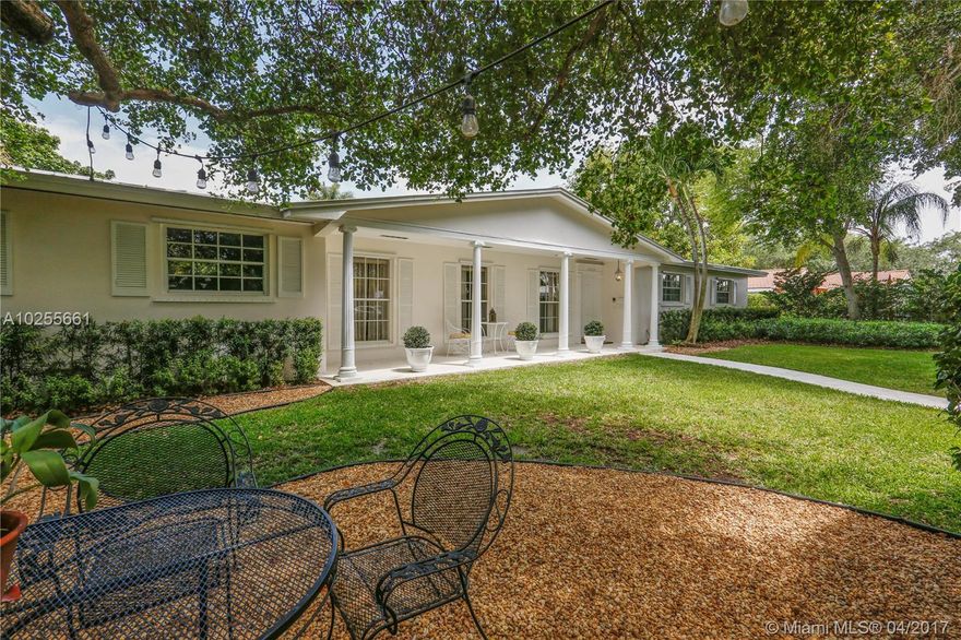 Picture-perfect home in a private cul de sac of North Palmetto Bay boasting new kitchen, updated baths and spacious rooms bathed in sunlight. Gather in the beautiful extra large covered terrace with built in grill overlooking serene pool and lush landscaping throughout. Prepare to make new memories in this story book setting.