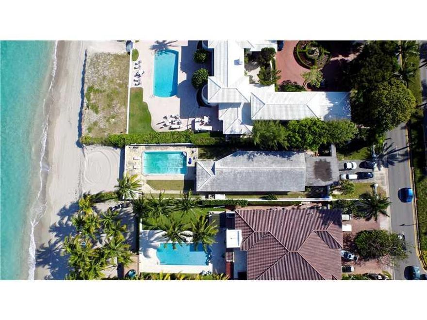 ON THE OCEAN! Stunning rarely available ocean front lot in exclusive Golden Beach.original 50's style home on property; ripe for development.Community amenities incl.tennis courts,park, beach pavilion, pvt. police force, 24 hr security patrol,a unique com munity for families, celebrities,homeowners desirous of quality living at its best! Swim in your pool or in Atlantic(As-Is/Cash/Proof of Funds req. w/offers) Info. as per County tax rolls.