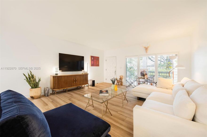 Rarely available and move-in ready, this two-story townhome provides the ultimate in Coral Gables living. It has a functional layout with both bedrooms upstairs and plenty of living space downstairs, with an open kitchen, tons of storage and a powder room. An expansive front porch looks out on a beautiful, lush Coral Gables street, matched by an upstairs balcony off the primary bedroom. The pool and common area are in close proximity. The townhome also comes with 2 covered parking spots, a storage unit and bike rack. Both AC and water heater are just 3 years old. Don't miss this beautiful townhome that's just a quick walk to restaurants, Miracle Mile and more! Wonderful location!