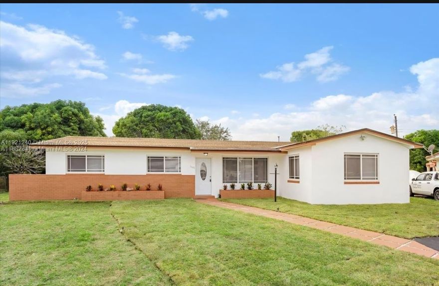 This stunning 3 Bedrooms 2 full Bathrooms, with a pool, just under 2,000 Sqft under air, making it ideal for large families or those who love to entertain. The bedroom has a separate side entrance & a full bathroom that can be used as an in-law suite or rented for extra income. A beautiful open kitchen, featuring brand new quartz countertops, complemented by sleek white cabinetry & new stainless steel appliances. Step outside to your pie-shaped lot, an impressive 14,000 SqFt, where you'll find a large pool with new Diamond Brite surrounded by a screened enclosure, perfect for those summer days to gather with friends & Family. Brand new roof 2024, impact Windows & doors, totally remodeled. This property has NO HOA restrictions, is perfect for Airbnb & you can park your boat and/or camper.