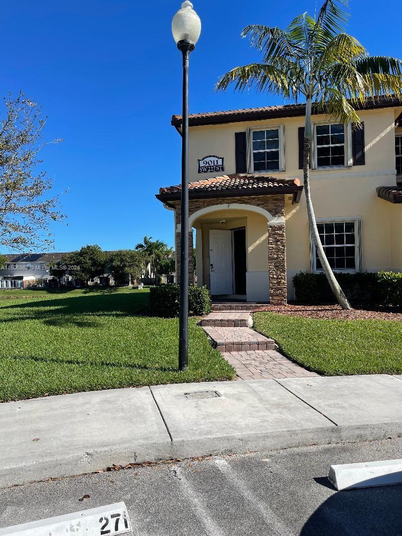 Don't miss out on this beautiful opportunity. Townhouse is located in the desirable Lake by the Bay community. Providing breathing views of the water and relaxing in the sun. Resort style live, pool, playground, fitness center, security 24/7, gated entry. It is located in the best area of Cutler Bay. Close to Turnpike, expressway. Accordian Shutters, New A/C replaced last September. Close to Black Point Marina.