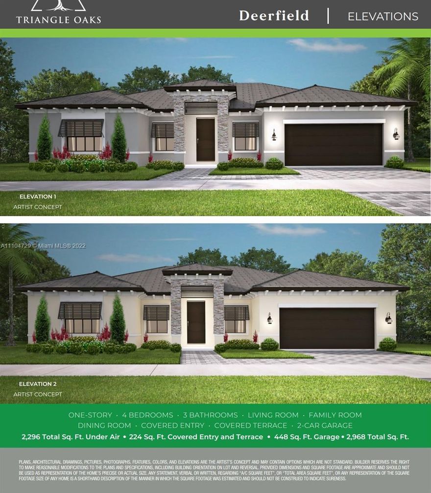 New Construction/Exclusive Opportunity!! ONLY 17 LOTS AVAILABLE! 6 different models to choose from: 4-6 Bedrooms/3-4 Bathrooms 9,000-14,000 sq ft lots available. NO HOA/NO CDD! Ready for delivery Spring 2022! There are still corners available. Plenty of space for a pool, RV/ Boat Parking space available! Bring buyers ASAP. Will go fast! Call or text listing agent for appointments.