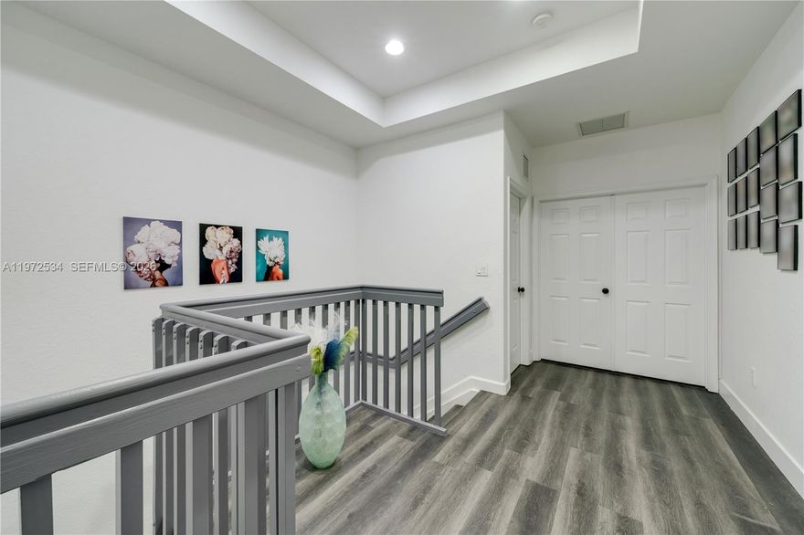 Townhouse 3BD/2.5B in gated Homestead community of Keys Garden, it has high ceilings, patio, attached garage, walk-in closets, storage under stairs, and A/C . Community amenities include pool, gym, BBQ area, playground and clubhouse. Washer/Dryer is on the second floor! Pet friendly. Allows rentals. Approximately 35 miles from Key Largo, perfect for weekend getaways! Explore nearby favorites like Everglades National Park, Coral Castle, and Homestead Bayfront Park.  Close to dining, schools and hospital. Being sold AS-IS. Don't miss this opportunity to enjoy space, sunshine, and Florida charm!