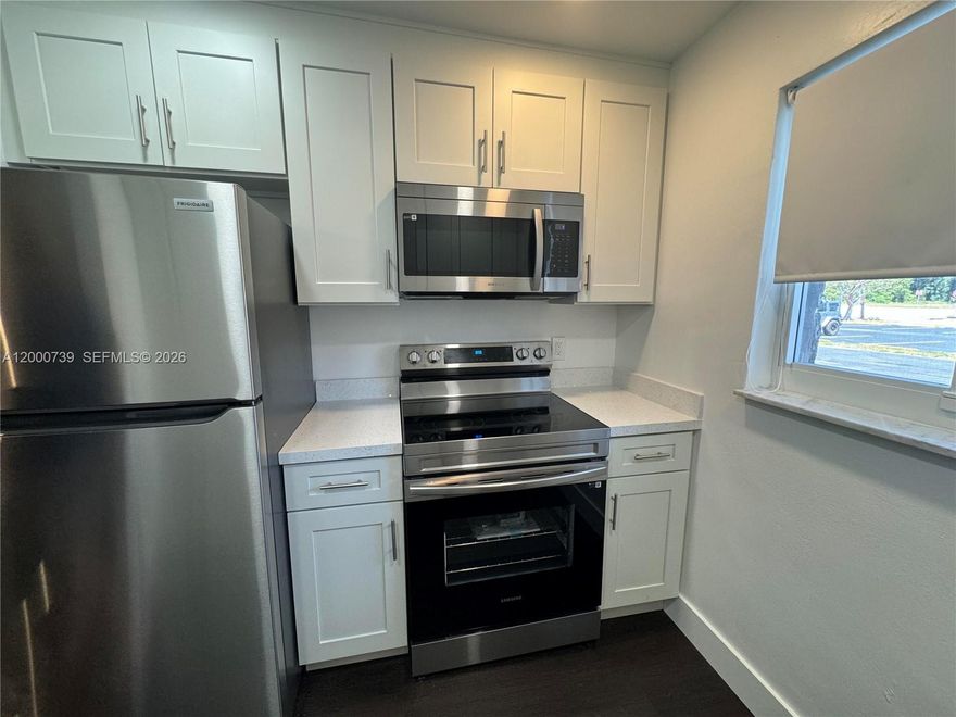Move right into this beautifully updated 1-bedroom, 1-bathroom condo located in a highly sought-after area. This turnkey unit features brand new appliances, stylish contemporary finishes, and a bright, open layout designed for modern living. Whether you're a first-time buyer, investor, or looking for a low-maintenance lifestyle, this home checks all the boxes. Conveniently located near shopping, dining, and major highways—this is South Florida living at its be