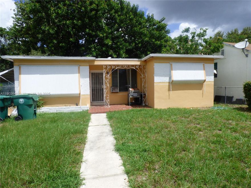 Mid Town Miami. Fantastic Location. 4 Bedroom. 1 Bath. Front Porch. Outside Storage Room. Fully Fenced. New Shingle Roof 2019. New 3 Ton Central Air 2024. New Water Heater. New kitchen Cabinets.
