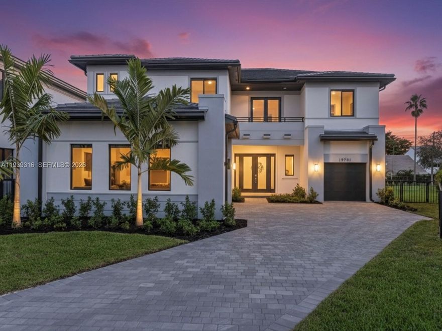 Experience elevated living in this stunning brand-new construction estate offering 4,152 sq ft under air in the exclusive gated community of Greenview at Presidential. Located in one of Aventura’s most desirable master-planned enclaves, residents enjoy resort-style amenities including a clubhouse, pool, fitness center, scenic trails, tot lot, private children’s park, basketball and soccer courts, outdoor entertainment areas, and a long, walkable sidewalk perfect for exercising or kids riding bikes, all with 24/7 security—just minutes from Aventura Mall, beaches, and top dining.

This 5-bedroom, 4.5-bath home with a 3-car garage sits on the largest lot in the community, offering over 150 feet of backyard frontage—an exceptional and rare feature. Ideally positioned for maximum privacy, the home backs to a peaceful preserve with no neighbors behind.

The expansive backyard is an entertainer’s dream, featuring a brand-new private pool and ample space for gatherings, barbecues, or quiet relaxation. Inside, enjoy soaring ceilings, an open-concept layout, and sleek modern finishes throughout. The gourmet kitchen anchors the living space, perfectly designed for both daily living and entertaining.

A rare opportunity to own a premier residence in one of Aventura’s finest new developments. Schedule your private tour today.