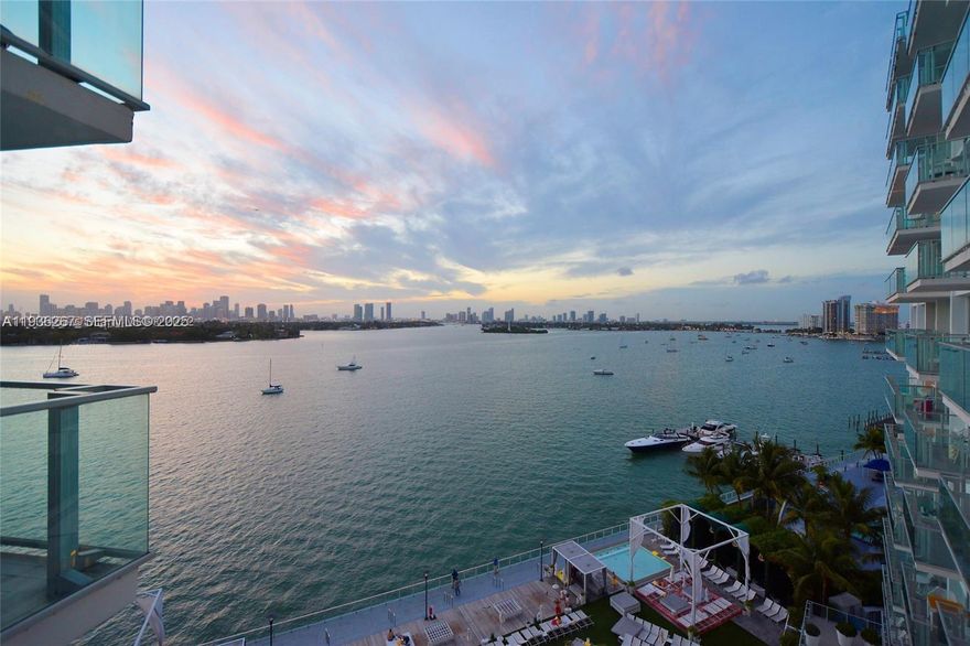 LEGAL SHORT TERM RENTAL IN MIAMI BEACH- LARGE 1/1 FULL BAY VIEW- HIGH FLOOR.
LARGE 1 BEROOM/ 1 BATH located in the ONLY LEGAL Short Term Rental building facing the bay and Miami skyline. High class building. You may enjoy it for yourselves, your family, friends or rent it for immediate income. Open sky large balcony facing west, Miami Beach Marina, the Causeway and the cruise liners ships. Building offers Spa, Pool, Gym, Lounge, High class restaurant and bars by the pool. This is a great investment opportunity for advised investor. Seller is offering Incentive to Buyer Broker