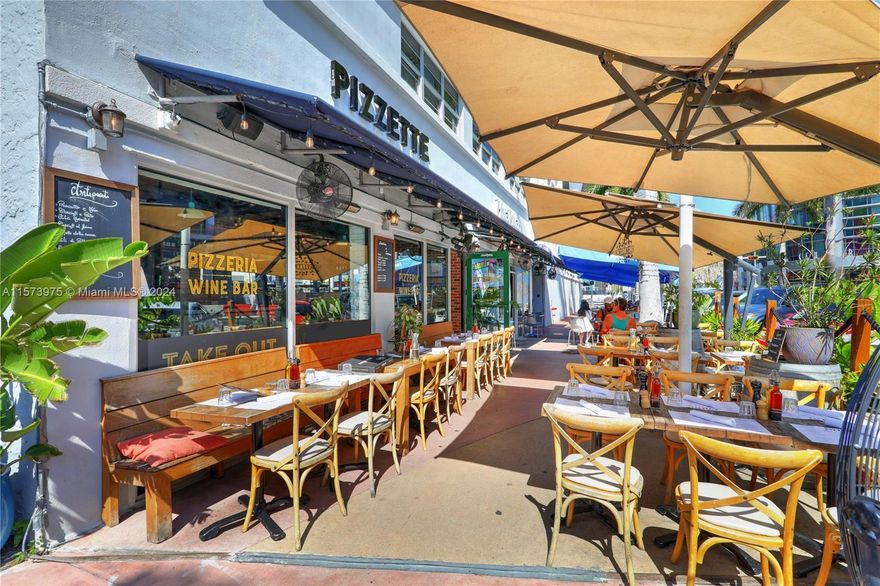 Directly on Lincoln Rd, one of the best locations in the heart of South Beach! With the most affordable rent of Lincoln Rd and with well over a million dollars in gross revenues, this restaurant is a gem! Absentee Owner is affecting the net profit. As with all small businesses, some direct management would surely improve the Gross-to-Net ratio. Incredible location & restaurant. Pizzette has an impeccable reputation and is always busy. Perfect for an investor/manager who wants an established successful business, where he only has to run a professional administration. VERY RARE OPPORTUNITY TO OWN A FULLY REMODELED AND WELL ESTABLISHED SUCCESSFUL RESTAURANT IN MIAMI BEACH - Price is Firm! 8 year lease - 6 year before landlord resell option