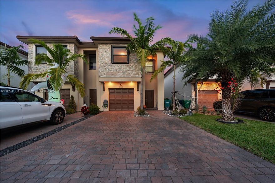 Welcome to this beautiful & well-maintained 3-bedroom, 3-bathroom home that truly has it all! From the moment you arrive, you’ll notice the care and upgrades throughout. The home features accordion shutters for peace of mind, gutters & custom closets in every bedroom.
Enjoy clean, refreshing water with the alkaline water filtration system that services the entire house. Both floors have stylish laminate flooring that gives the home a warm and modern feel. The spacious master bathroom has been fully remodeled.
Step outside to a stunning backyard that’s perfect for relaxing or entertaining-featuring a beautiful pergola, artificial grass for easy maintenance, & a custom-built grill area ready for weekend barbecues. The private garage also includes a built-in closet for extra storage space.