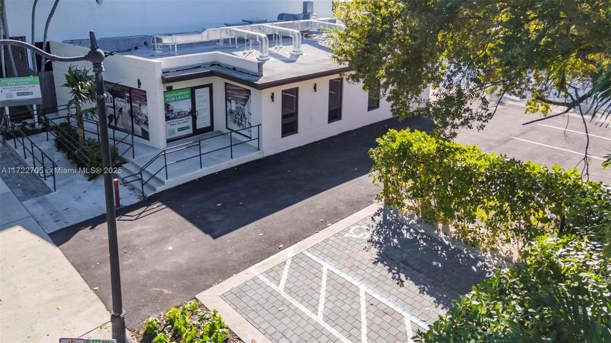 Unique opportunity to acquire a 1,652 SF free standing, street-front restaurant space on a 8,775 SF lot at 1760 Coral Way. Conveniently located next to office buildings, retail, and residential neighborhood.
The back of the building could be utilized for additional sitting, extra parking or events space.