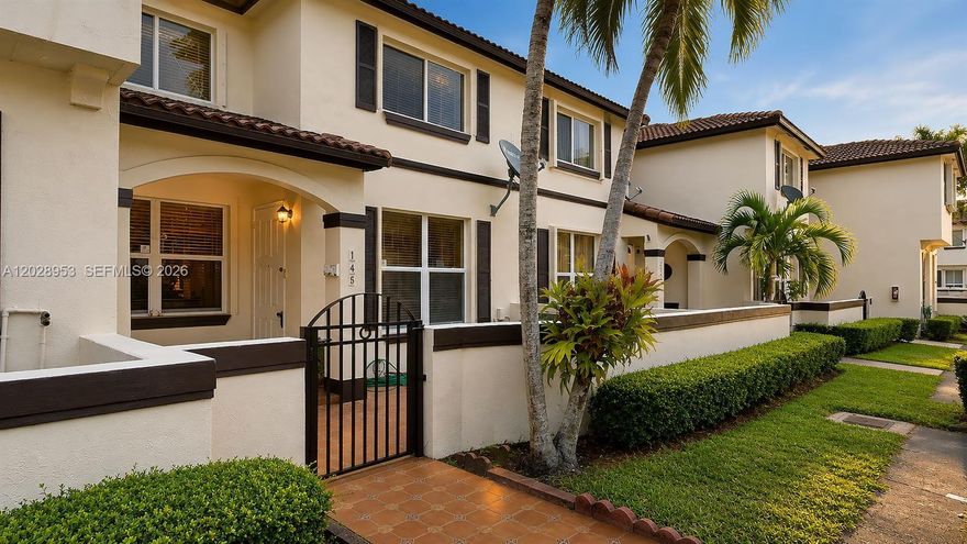 Two story townhouse with 2 bedrooms on second floor and 1 bathroom upstairs.  Also a very convenient half bath downstairs for guests.  2 assigned parking spaces right in front of the home.  Front patio.  Property is near shopping and restaurants.  Tiffany Lakes is a gated community with pool