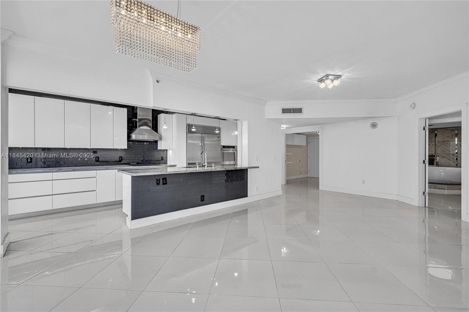 Beautifully renovated 3BD/3BA in the oceanfront Solimar. This spacious residence offers a split floor plan, abundant natural light, and two balconies with ocean views. The chef’s kitchen includes two wall ovens, two sinks, two dishwashers, a glass cooktop, granite countertops, and custom cabinetry. The primary bathroom showcases elegant finishes, double sinks, a soaking tub, and a separate walk-in shower. Solimar provides resort-style amenities including pool and beach service, fitness center, spa, sauna valet, and concierge. Unbeatable location just steps from the beach, Bal Harbour Shops, fine dining, and houses of worship.