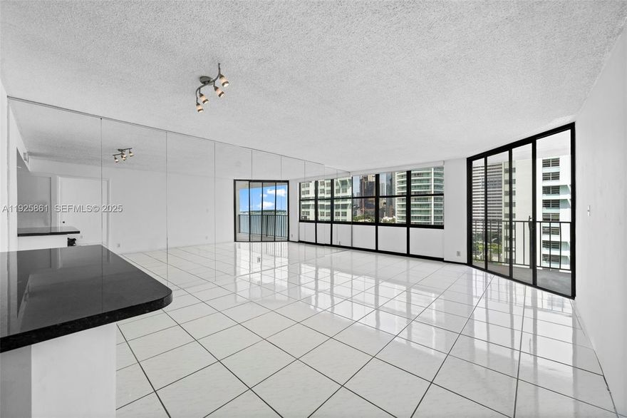 Welcome to Brickell Place, where timeless elegance meets Miami’s vibrant waterfront lifestyle! This beautifullymaintained 1-bedroom, 1-bath residence showcases breathtaking bay views from every angle. Enjoy coffee orsunsets from your private balcony overlooking Biscayne Bay. The open layout features floor-to-ceiling windows, aspacious living and dining area, and an updated kitchen ready for your touch. Includes one assigned parking spaceand complimentary valet. Brickell Place offers 24-hour security, two pools, tennis courts, fitness center, guestparking, and access to an on-site marina with boat slips available for rent. Ideally located minutes from BrickellCity Centre, Coral Gables, Coconut Grove, and Key Biscayne.