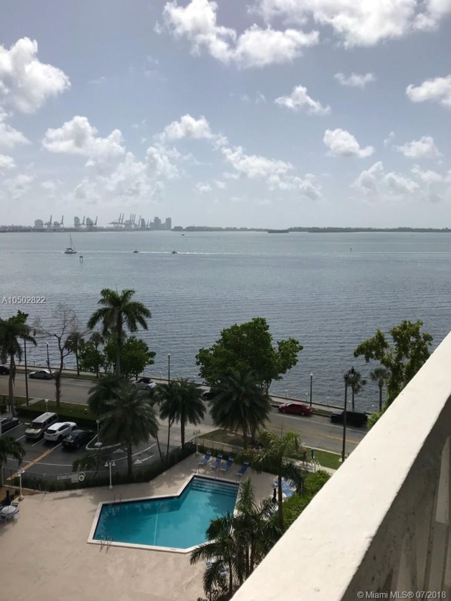 BEAUTIFUL STUDIO WITH INCREDIBLE WATER VIEW.&#xD;&#xA;IN THE HEART OF BRICKELL&#xD;&#xA;NICE UPDATED KITCHEN AND BATHROOM AND EXCEPTIONAL WATER VIEW