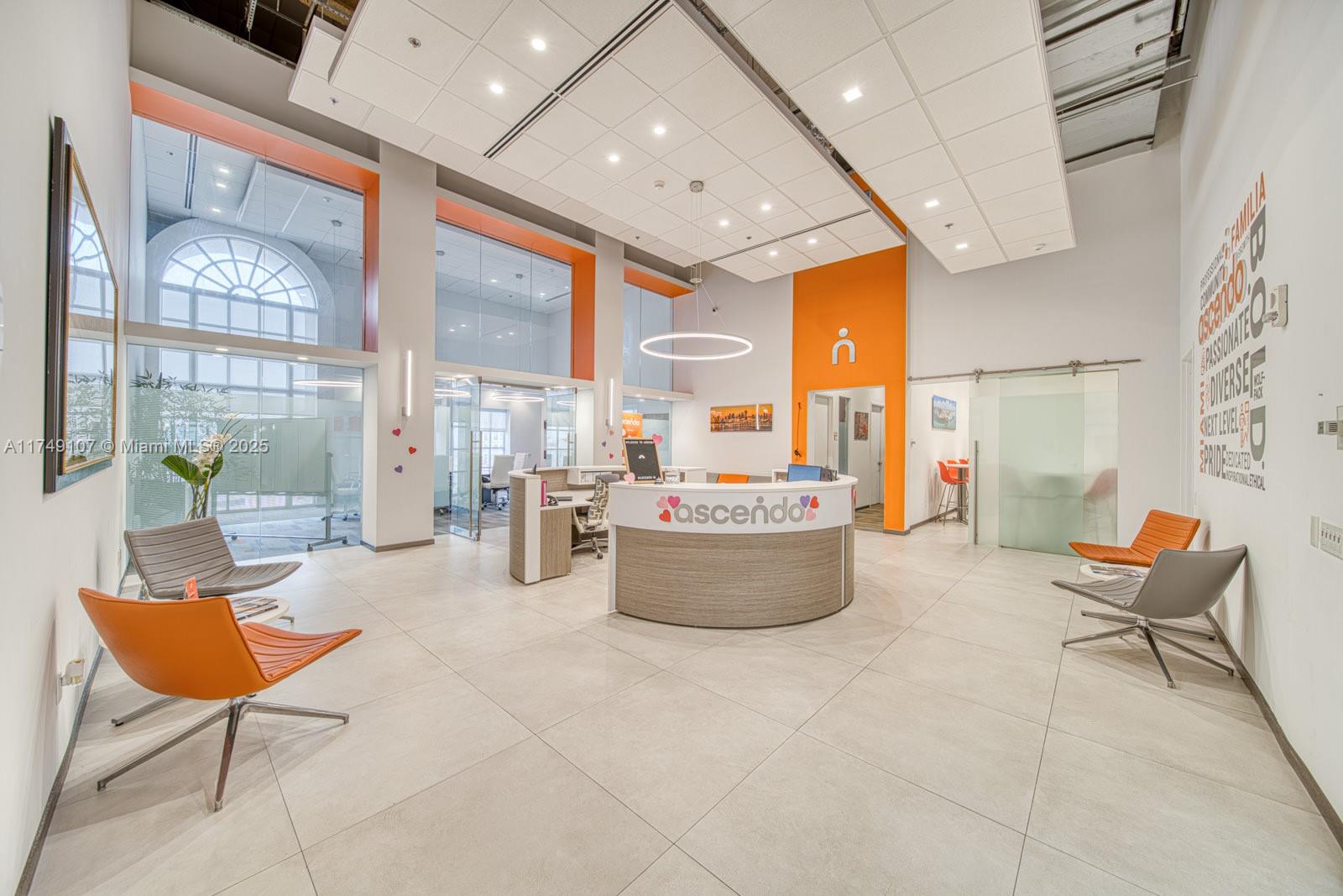Stunning centrally located 7,318 SqFt office space at Coral Gables - Also available is partitioned 2,016 SqFt at $62/sf with shared foyer, conference, kitchen - 2 Alhambra Plaza, available as a sublease through May 2029, boasting a high-end build-out with modern finishes and designer furniture. This space is situated on the PH level offering double-height ceilings and city skyline views. Layout offers: One Corner Executive Office. Open Floor with Forty-Nine Staff Workstations: offering flexibility and versatility for various workstyles and team dynamics. Spacious Receptionist Area with Waiting Room. Open Meeting/Seating Area, Large Conference Room. Storage Room. Dedicated server room. Coffee-Break/Lounge-Room. On-Site Dining-Hotel Establishment: Hyatt Regency.