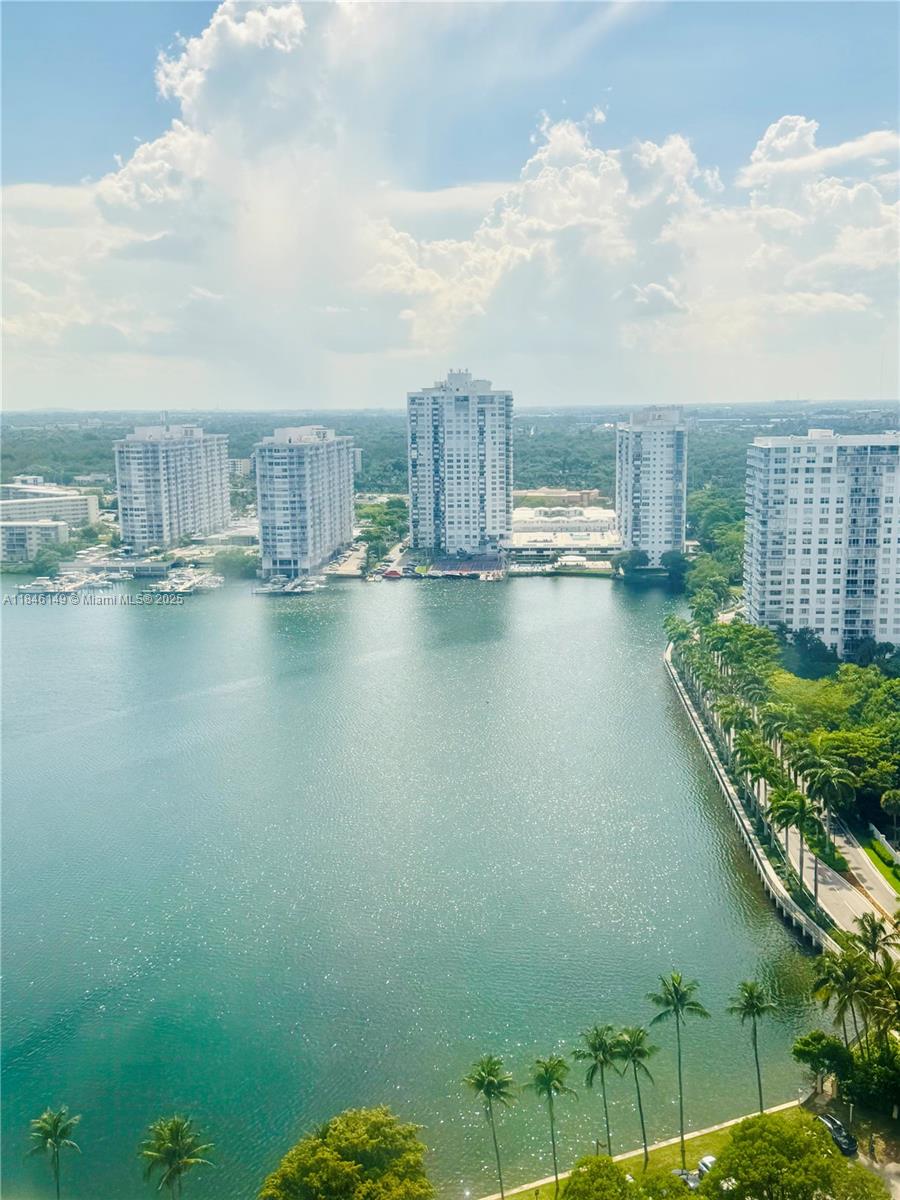 Beautiful PENTHOUSE with HIGH CEILINGS & UNOBSTRUCTED WATERFRONT VIEWS! Large layout, private large balcony with incredible bay view of Williams Island Bay. Home has been meticulously cared for past 22 years by same tenant! Building amenities include: BBQ area, swimming pool, tennis, fitness center, 24-7 Security. Monthly maintenance payment includes Water/Sewer/Trash/Cable/Wi-Fi. BEST LOCATION!!! Building is perfectly located in the Heart of Aventura. Close to all shops including Fresh Market, Crema Cafe, Panera Bread, Olive Garden, Reunion Kitchen, Anthony's Pizza, Baguette Nir, etc. Walking trail to Williams Island Blvd! Minutes from Sunny Isles Beach, Aventura Mall, I-95, Airport(s) and all major shopping centers & schools. A MUST SEE!