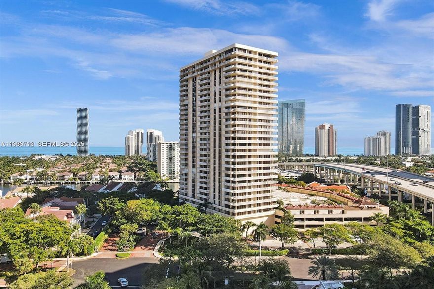 Originally a 2-bedroom, 2-bath, this corner unit in Turnberry Towers has been remodeled into a spectacular 3-bedroom, 2-bath unit. It features panoramic views of the ocean, intracoastal, and city from its huge wraparound balcony. Beautifully furnished and totally upgraded with a new modern kitchen with stainless steel appliances, baths, lighting, and smart light switches. Quiet and safe building offering resort-type amenities such as heated pool, hot tub, gym and exercise room, racquetball, billiards, card room, party room, and more. The building is being updated with modern glass balcony railings. Walking distance to houses of worship and a short drive to Aventura Mall, Turnberry Golf Course, The Waterways, and Gulfstream Casino and Shops. Aventura lifestyle at its best!