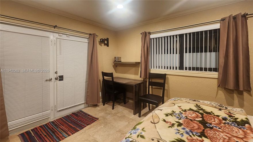 Quiet and well-maintained, private room; 1 bedroom, 1 bathroom conveniently located in the heart of Hollywood, Florida. Ideal for one person seeking privacy, simplicity, and a peaceful place to call home.
The unit features a private sleeping area, bathroom, refrigerator, and a wide closet offering generous storage space. Electric, water, and Wi-Fi are included. The apartment has a separate entrance, ensuring added independence and minimal disturbance. Perfect for a student, commuter, traveling professional, or night-shift worker who values a calm living environment. Bedroom offers hurricane shutters and impact window.
No smoking, no guests, and no cooking permitted (hot plate only), room does not have access to the rest of the house. First month & security deposit required. Background check required. Serious inquiries only; ideal for a respectful and responsible tenant. Short term/long term available. Street parking available. Property is located minutes from the beach, upscale golf courses, Young Circle, and Downtown Hollywood, with easy access to schools, shopping, and dining.