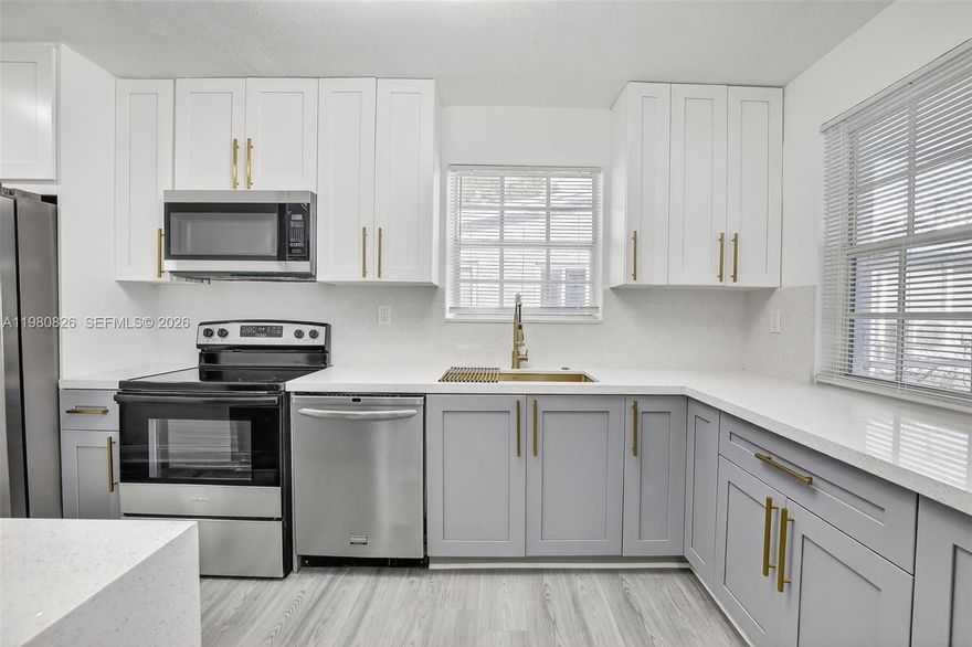 COMPLETELY REMODELED 4 BEDROOMS & 2 BATHS W/ MODERN STYLE UPGRADES THROUGHOUT. GREAT LOCATION RIGHT OFF OF THE DAVIE EXTENSION - IN A NICE POCKET NEIGHBORHOOD WITH NO THRU TRAFFIC AND THIS PARTICULAR HOME IS ON THE LAST STREET WITH AN CUL-DE-SAC TURN AROUND. NO ONE DRIVES DOWN YOUR STREET EXCEPT FOR THE FEW HOMES THAT EXIST THERE. THE INSIDE OF THE PROPERTY IS STUNNING. BEAUTIFUL KITCHEN WITH QUARTZ COUNTERS, TWO TONE CABINETRY WITH GOLD ACCENTS, ALL PORCELAIN TILED FLOORING, WITH EQUALLY AS STUNNING BATHROOMS WITH UPGRADED SHOWER HEADS ILLUMINATED MIRRORS, ETC. THE PROPERTY HAS A DEEP IN GROUND POOL COMPLETE WITH FULL SCREEN ENCLOSURE! THIS NEIGHBORHOOD IS ADJACENT TO THE TOWN OF DAVIE WHICH HAS ENDLESS SHOPPING, DINING, PARKS, RECREATION, ETC. NO HOA, NO RENTAL RESTRICTIONS AT ALL!