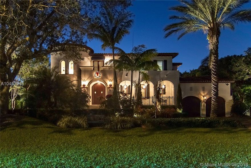 Amazing Waterfront Home in highly sought after gated Coral Gables neighborhood of Sunrise Harbour. Walking distance to Coconut Grove and just minutes from Downtown Gables, South Miami and Brickell. Sunrise Harbour sits on the mouth of the Gables Waterway with no bridge access to the bay within 5 minutes. The home designed by renowned architect Ramon Pacheco was custom built by the builder for himself. All the finishes are designer selected from the finest grades. La Finestra Winows, Jerusalem Limestone floors etc. The home also features full smart home wiring and Lutron system, Full house generator with 1000 gallon under ground tank, 100 ft of Ipe wood dock and much more. Appliances include Sub Zero, Viking, Miele, and Bosch. This is a true must see house that is ready to sell.