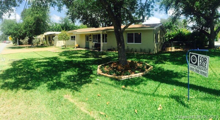 Charming corner home in Central Miami near the Gables & Schenley Park with a list of upgrades!  Huge master suite w/ample closets. Built out WIC.  Large master bath w/huge shower.  Updated bth-Whirlpool tub in 2nd bath, Italian tile.  Granite/stainless kitchen. New A/C & HWH.  Rewired & replumbed-comp rebuilt.  New septic and drainfield. New impact windows, roof, sprinkler system. ADT Alarm system.
Great outdoor deck and fenced yard.  Completely landscaped. Ready to move in!  Owners have done it all!