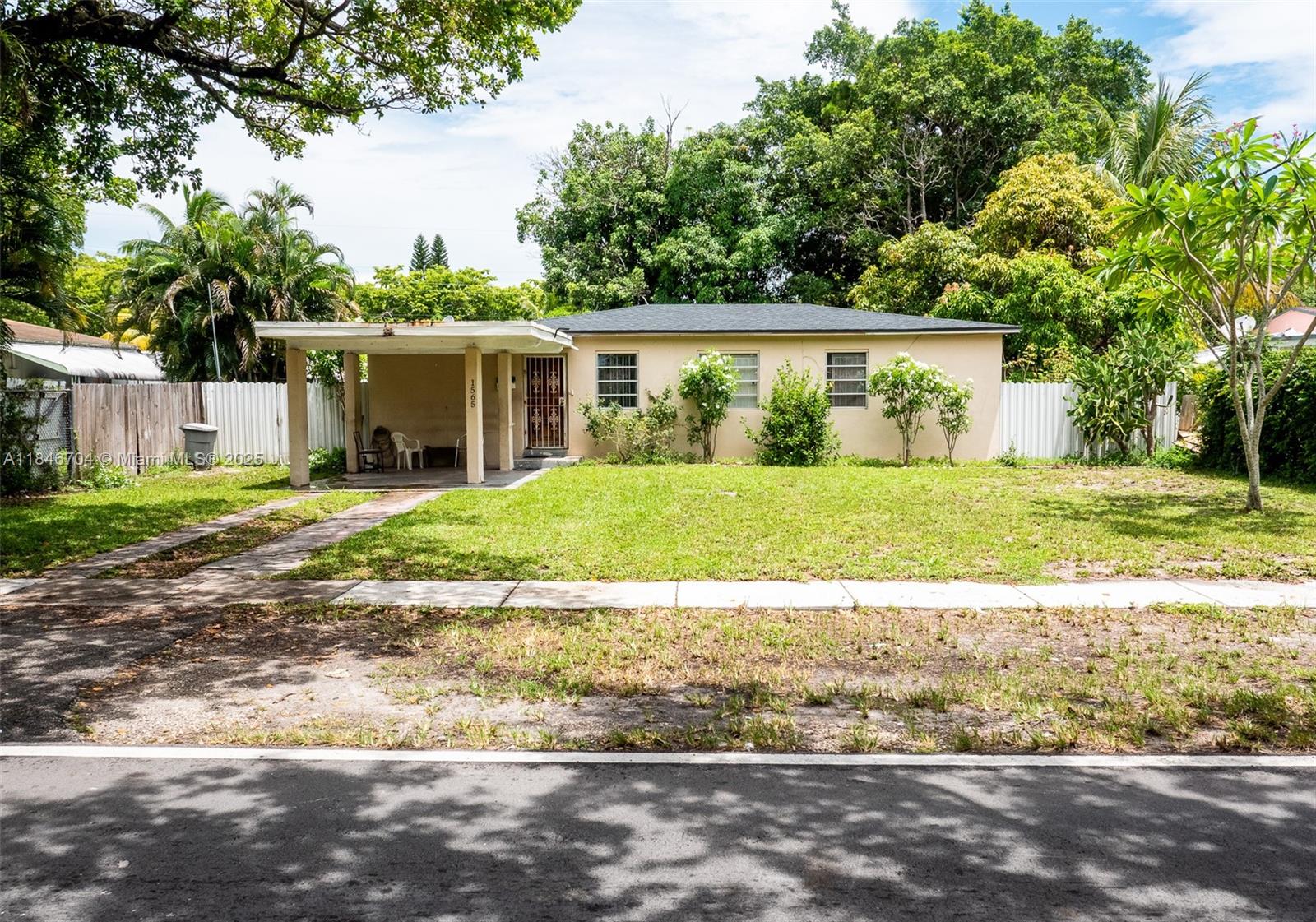 Great opportunity for first time buyer or investor to purchase this property in North Miami with no HOA. Close to dining, markets, schools, and major highways. This growing neighborhood provides excellent long-term value. The yard has plenty of room for a patio and pool. This 3 bed 1 bath home sit on a street that is covered with many trees offering plenty of shade for your afternoon walks. Property being sold AS-IS. Home is currently occupied by owner.