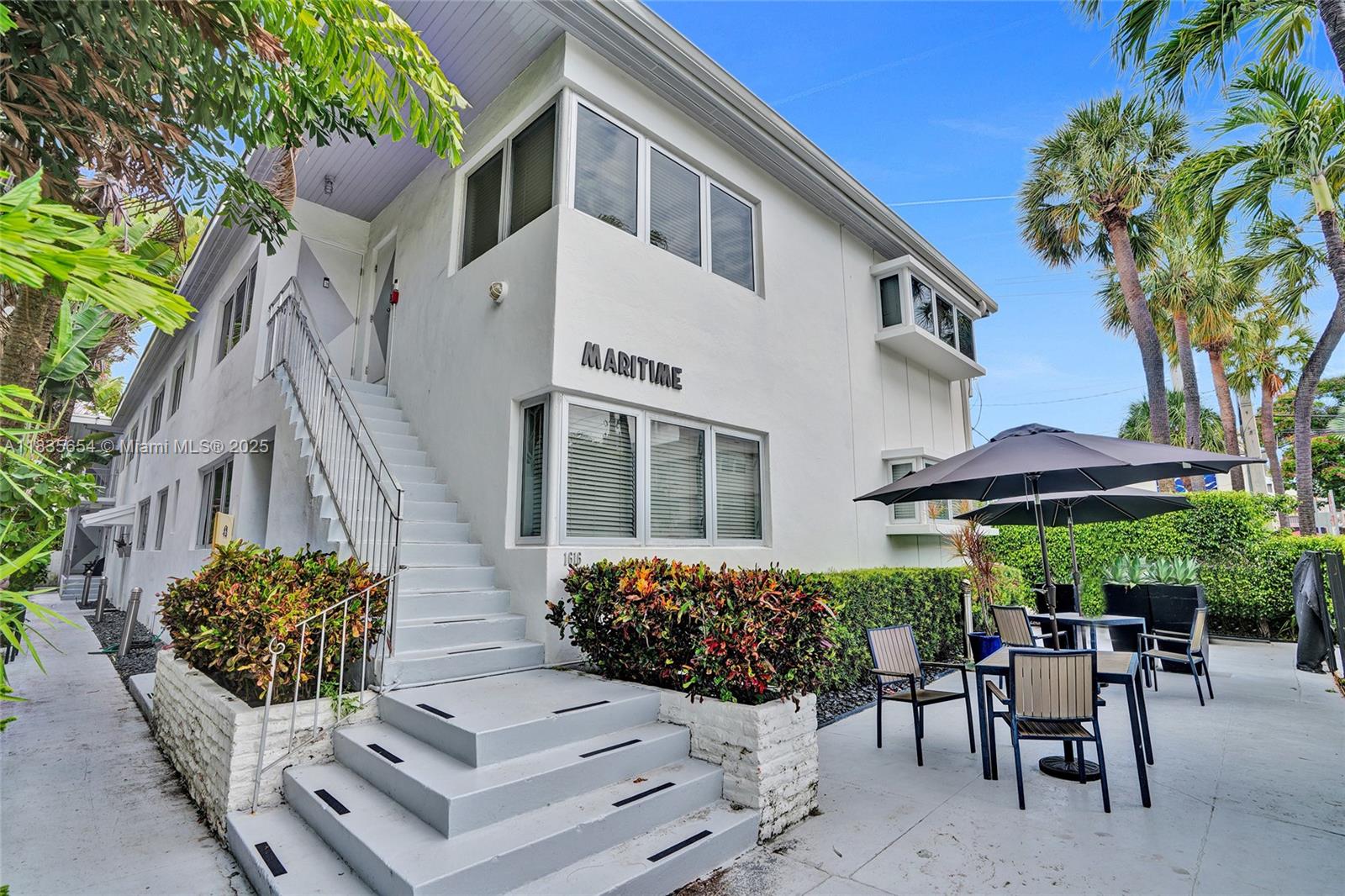 Welcome to your ideal pied-à -terre in the heart of South Beach! This charming 1-bedroom, 1-bath condo is located in a gated boutique building just off iconic Lincoln Road. Featuring beautiful wood floors and a brand-new kitchen cabinet, the unit is accessed via private stairs—offering rare privacy and a townhome feel. Enjoy vibrant shops, dining, and nightlife just steps away. With flexible rental options (twice per year) and a low HOA fee, this is a perfect personal retreat or smart investment opportunity!