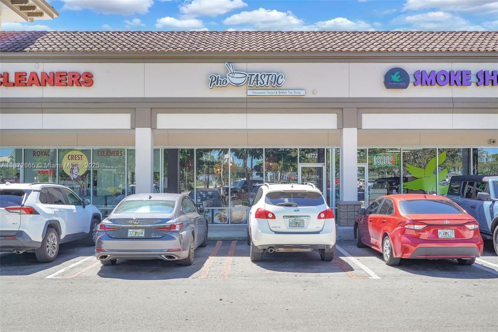 TURNKEY Restaurant in West Kendall – prime location. Photastic, at 16772 SW 88 St, Miami, FL 33196, offers authentic Vietnamese cuisine: pho noodle soups (beef, chicken, vegetarian), banh mi sandwiches, fresh spring rolls with peanut sauce, fried egg rolls, noodle bowls with grilled shrimp or pork, rice dishes, appetizers like fried shrimp, and bubble tea. Recipes transfer with sale. Take out & Delivery via Uber Eats. Wheelchair accessible restroom, ample free parking at plaza. All permits and licenses current. Seller will train for smooth transition.