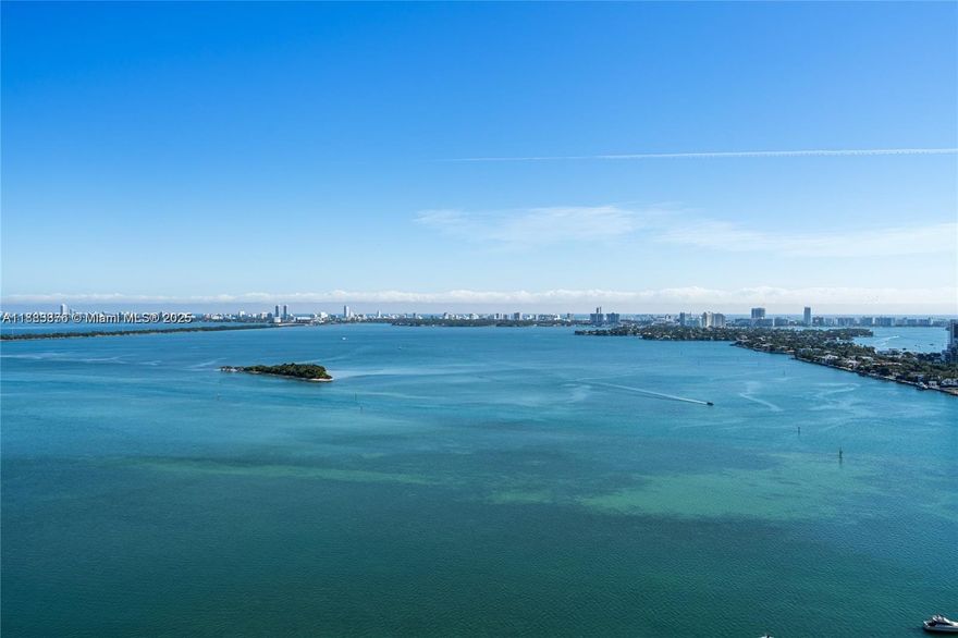 Enjoy breathtaking bay views from this elegant 2-bedroom, 2-bathroom residence featuring luxurious marble floors. The split bedroom floor plan offers privacy and comfort, while the open kitchen and assigned parking space add convenience. Located in the prime Edgewater neighborhood, across from Margaret Pace Park with its walking paths, basketball court, tennis courts, and volleyball courts. Close to the Performing Arts Center, downtown Miami, Lynwood, Design District, Brickell, and Miami Beach