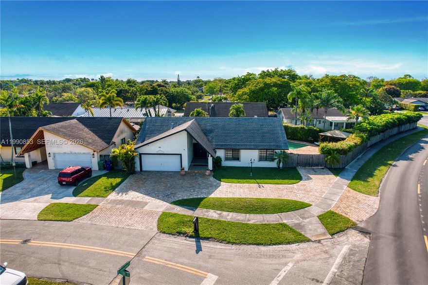 Beautifully updated corner-lot home located in the highly sought-after Calusa neighborhood in the heart of Kendall. This 3-bedroom, 2-bath residence offers a spacious and functional layout, highlighted by a newly remodeled open-concept kitchen featuring modern finishes and recessed lighting throughout the main living areas.

The home is well-maintained with a 2019 roof, hurricane shutters, and upgraded PVC plumbing, providing peace of mind for years to come. Step outside to your private backyard oasis—complete with a sparkling pool and ample space for entertaining, relaxing, or enjoying South Florida living at its finest.

Situated on a generous corner lot, the property also boasts a large driveway with plenty of parking. Conveniently located near top-rated schools, parks, shopping, and dining, this home offers the perfect blend of comfort, style, and location.

A rare opportunity in one of Kendall’s most desirable communities—schedule your private showing today.