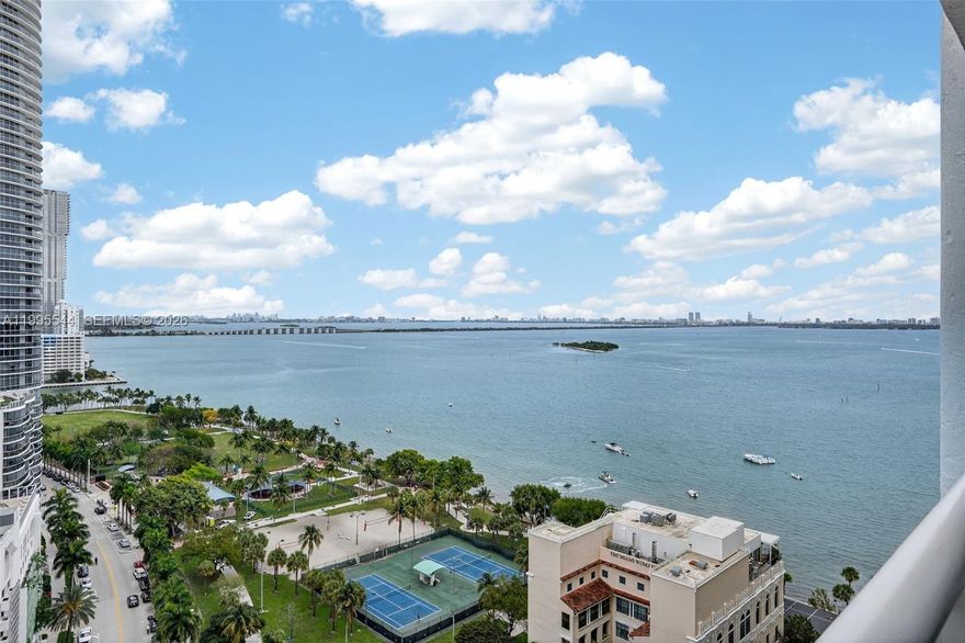 Welcome to The Grand on Bayshore Drive. This stunning corner residence on the 24th floor offers over 1,840 square feet of living space, featuring breathtaking bay views and a spacious balcony overlooking Margaret Pace Park and Miami Beach.
Originally designed as a 3-bedroom, 3-bathroom unit, the layout has been thoughtfully modified to create a luxurious formal dining room—easily convertible back into a third bedroom if desired. The residence is equipped with impact windows and doors throughout, and the kitchen was tastefully updated approximately 10+ years ago. Custom marble flooring through out, generous floor plans with open living room and formal dining room all with great views.    
The primary suite is a true retreat, complete with a comfortable sitting area and a spa-like on-suite bathroom designed for relaxation.
The Grand is a highly sought-after building that allows short-term rentals, making it ideal for both end users and investors. Residents enjoy resort-style, 5-star amenities including a pool, state-of-the-art fitness center, retail shops, five on-site restaurants, and 24/7 valet service.
Perfectly located just minutes from Miami Beach, Wynwood, Downtown Miami, and Miami International Airport, this property offers the ultimate in convenience, lifestyle, and investment potential. See attachment for the Floor Plan