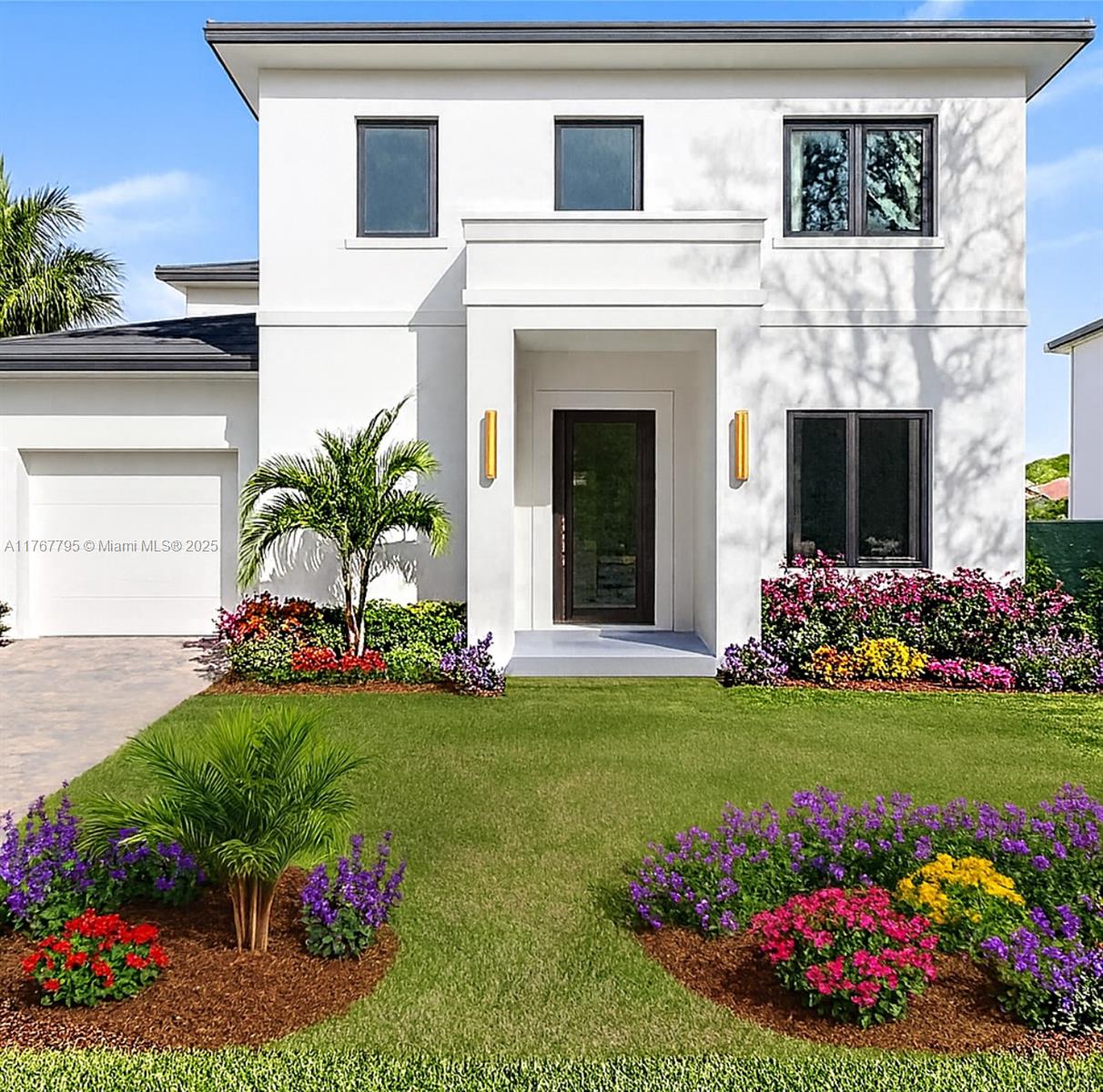 Presenting a stunning newly built residence in the prestigious City of Coral Gables, just completed and ready for immediate occupancy. This exquisite 2025-built home showcases impeccable craftsmanship and modern elegance, offering four generously sized bedrooms and three luxurious full baths. Thoughtfully designed for both comfort and versatility, the home features a conveniently located downstairs suite that can serve as a private office or an additional bedroom with its own full bath, catering to a variety of lifestyle needs. The home features over 3,200 SQFT of living area with 10-foot+ ceilings, open floor plan state of the art kitchen with custom cabinets and high-end appliances. Beautiful outdoor covered terrace with summer kitchen overlooking pool and private yard. Call L/A.