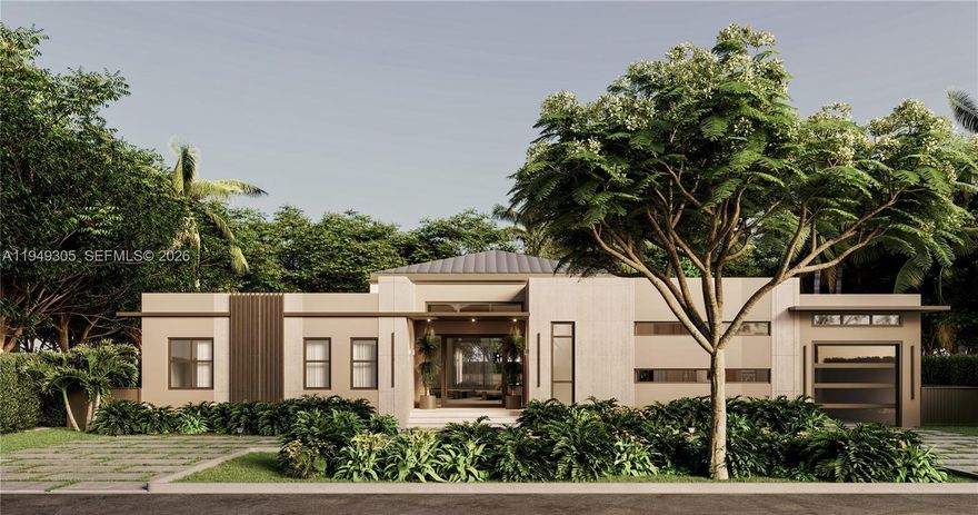 New Construction in North Pinecrest! Experience luxury living in this thoughtfully designed one-story residence,
nestled in the prestigious North Pinecrest neighborhood. Boasting 4,562 sq ft of living space, this sleek modern
home offers 5 spacious bedrooms, 5.5 elegant bathrooms, and expansive living and entertaining areas with
soaring ceilings. Enjoy seamless indoor-outdoor living with a private pool, inviting outdoor spaces, and the natural
beauty of mature old-growth trees that frame the property without interfering with construction. A rare
opportunity to customize and make this dream home your own in one of Miami’s most sought-after communities—renowned for its parks, top-rated schools, and vibrant lifestyle.