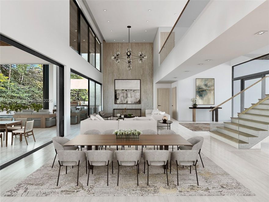 UNDER CONSTRUCTION - Completion in April 2026. Modern luxury in prestigious Ponce Davis. This stunning estate offers 7,339 sq. ft. of living space on a 14,800 sq. ft. lot, plus 4,625 sq. ft. lot frontage. Ideally located in luxurious Ponce-Davis, between Coral Gables and South Miami, minutes from Miami’s financial hub, acclaimed private schools, fine dining, high-end shops, top cultural & entertainment venues and easy access to MIA. This architectural gem features designer finishes, floor-to-ceiling windows throughout, seamlessly integrating grand indoor & outdoor entertaining areas, 7 bed, 8.5 bath, gym, heated pool/spa, 2-car garage and carport. Luxurious designer finishes include: italian kitchen and vanities, Wolf-Sub Zero appliances, Taj Mahal quartz kitchen tops and island, European white oak floors, italian porcelain floors, European plumbing fixtures, Control 4 automation system and more. A rare new construction home in one of Miami’s most exclusive neighborhoods!