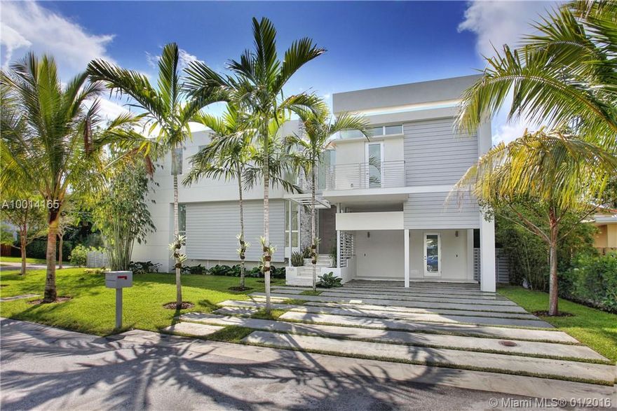 Stunning and sophisticated 2 story contemporary home designed to create a unique and gorgeous masterpiece.  With exquisite architectural design and top of the line finishes this home sits on an oversized corner lot(9,510 Sq Ft as per the survey)High ceilings,marble floors throughout, Italian cabinetry,gourmet eat in kitchen, wood doors, floor to ceiling glass windows and a gorgeous patio and terrace area with pool and jaccuzzi.With 5 bedrooms+staff,6.5 Baths this home is bright,spacious and just wonderful