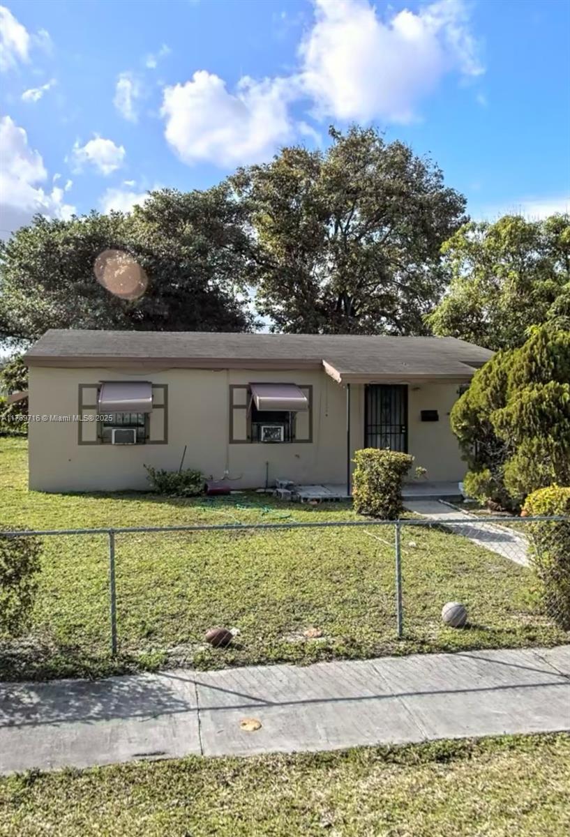 Great opportunity in Miami Gardens. This corner property sits on a spacious lot, perfect for living or renting. It offers three bedrooms and one recently renovated bathroom. The kitchen has also been fully remodeled, providing a modern and functional space. It features a new gas line, a new water heater, and tile flooring in the kitchen and bathroom. The property has central A/C installation in place, although it's currently not working, and there are active wall units providing climate control. Motivated seller! Don’t miss the chance to make this property yours. Contact us for more information. We are here to help you close on this great opportunity.