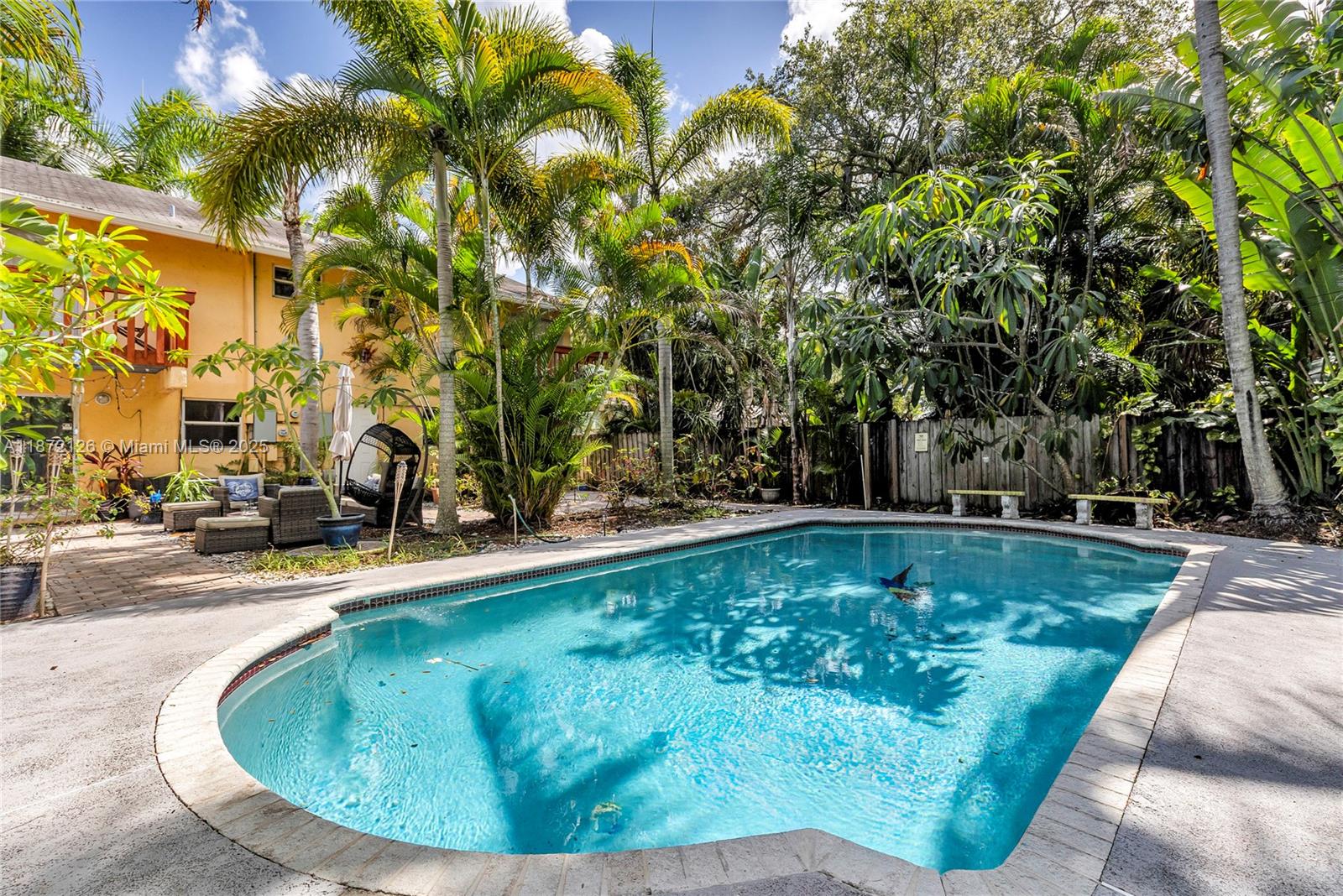 Downtown Fort Lauderdale Living at its Finest!! 6-12 Month Lease Available. Immaculate Move In Ready 2 Bedroom-1.5 Bath End Unit Townhome w/Sparkling Pool! Generous & Bright Living Space, 1/2 Bath First Floor, Open Kitchen w/Stainless Appliances, Dining Area. Both Spacious Bedrooms Located on Second Floor w/ Balcony & Full Bathroom. Laminate & Tile Flooring Throughout. Backyard Oasis Offering Private Patio Area W/ Electric For Lights 7 TV In Backyard w/Grill. Fully Fenced Yard. Resort Size Pool Shared w/One Lovely Tenant Next Door. Washer & Dryer. Only 3 Mile Bike or Golf Cart Ride to Ocean, Minutes to FLL Airport & Las Olas Blvd, Shopping, Dining, and More!! Pool & Lawn Care Included in Rent. Local Landlord.