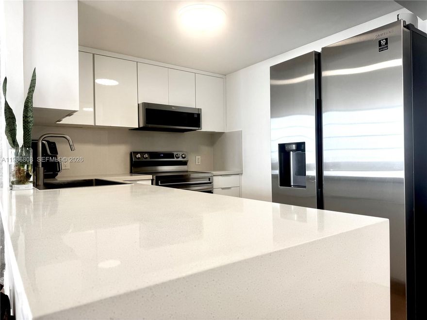 Fully Renovated 1 Bed 1.5 Bath in quiet and well maintained community. Community Pool, Gym, Library, 1 storage unit on the same floor included with the sale. Close to beautiful beaches of North Miami Beach and much more. Maintenance fee includes Water, Cable and internet. Rental allowed after 1st year of ownership.