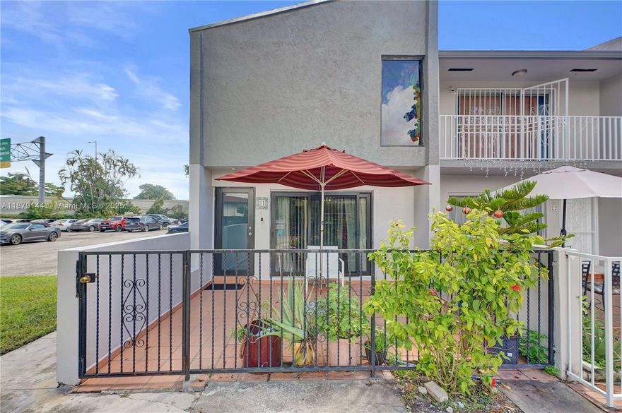 PRICED TO SELL! 
Location, location, location! Don’t miss this incredible opportunity to own a beautifully maintained 3-bedroom, 1.5-bath corner townhouse just minutes from Miami International Airport.
This home is move-in ready with brand-new impact windows, an upgraded kitchen, stainless steel appliances, newer A/C, and more. The spacious corner lot offers extra privacy.