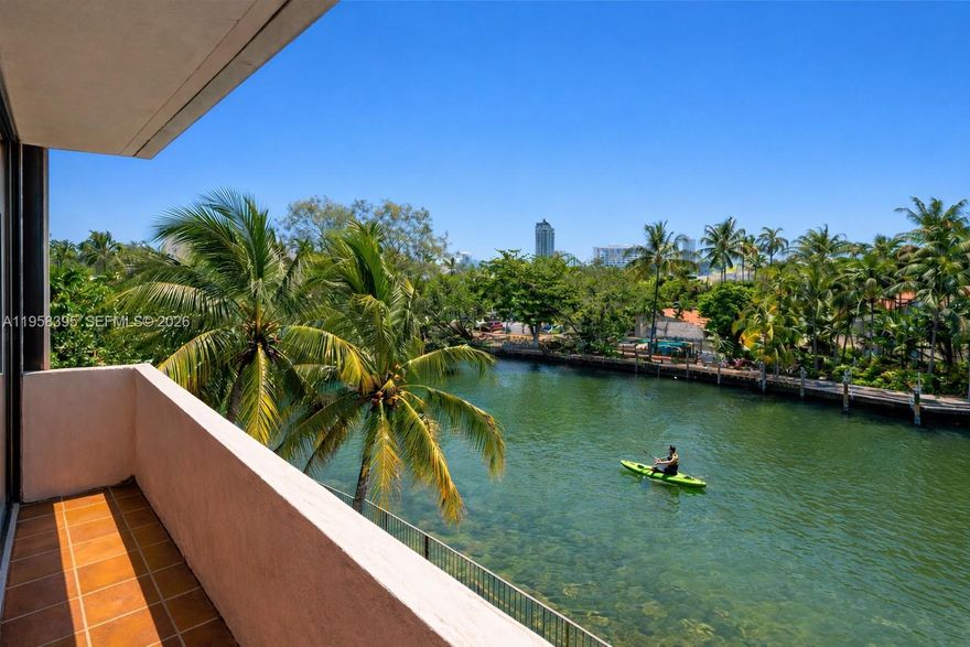 Updated and spacious 1-bedroom, 1-bath residence with peaceful canal views overlooking multi-million-dollar homes. Enjoy a calm waterfront setting in a prime Mid-Beach location. The building is currently undergoing concrete restoration and exterior beautification to complement the luxury character of the area. All assessments have been paid, providing added value and peace of mind for the next owner. Conveniently located near the beach, shopping, dining, and hospitals. Tenant occupied through September 4th.