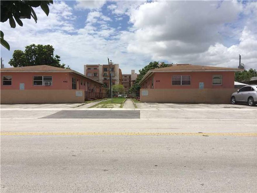 Side by Side Fourplex in Hialeah next to the Hialeah Race Tract, with 10% return on the investment. Buy one or both, zoned multifamily. Call Listing Agent for appointments, must be pre-qualified.