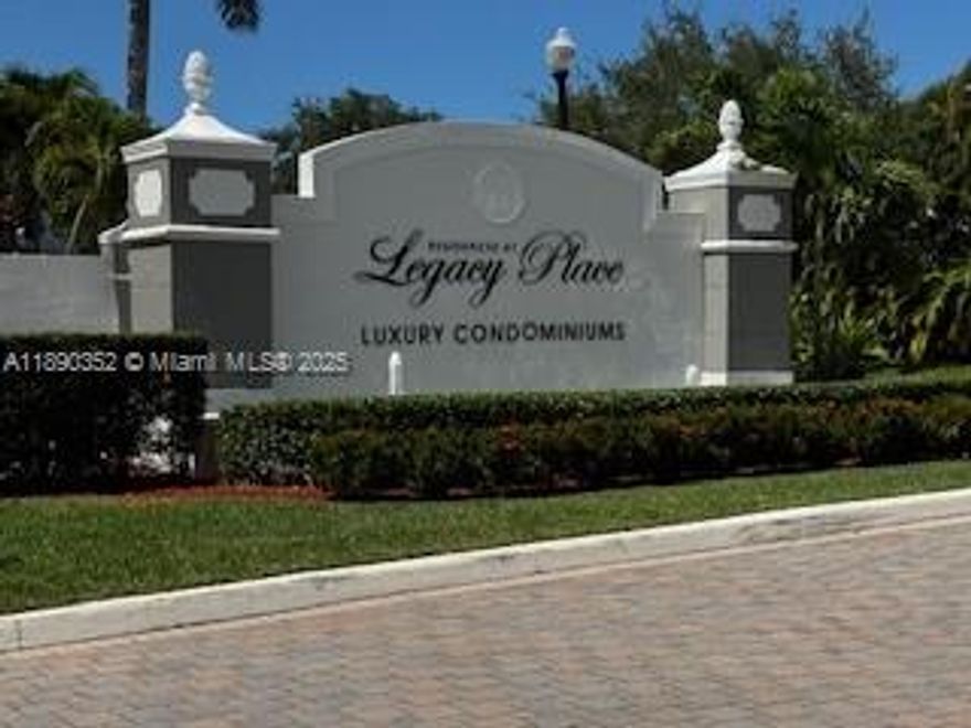 Desirable Legacy Place 1 bed/1 bath condo. Second floor location facing east for the morning sun. Close to dining, shopping, and major highways. Community has a fitness center, tennis court, playground, and a beautiful pool and spa to relax and enjoy.