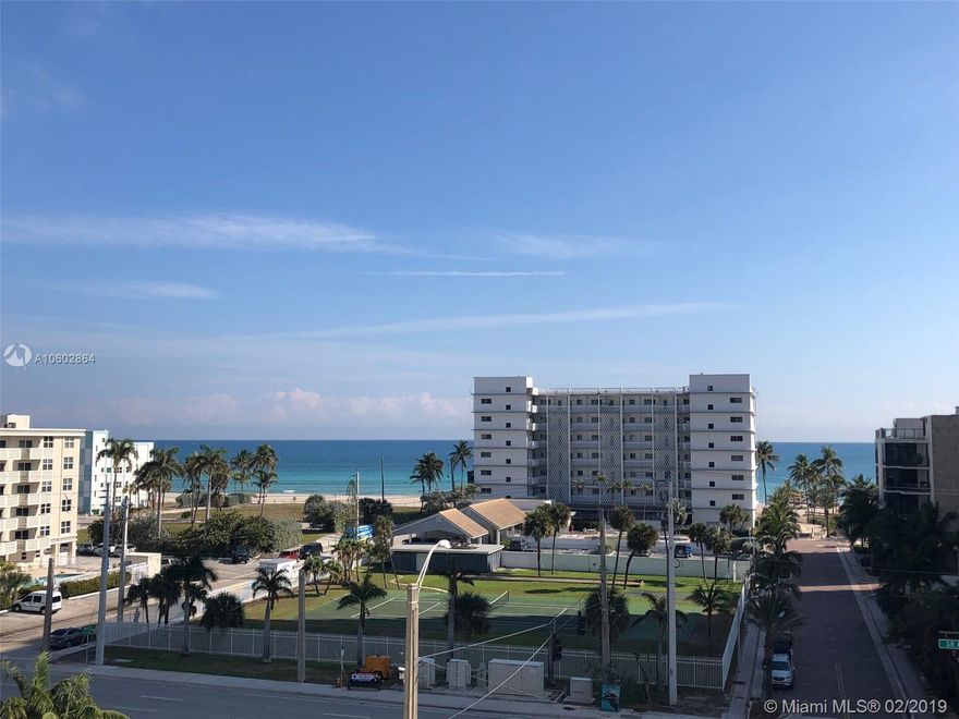 NEW PRICE; Mid-Lux Condo High-Rise on Hollywood Beach/A1A. Feat;1BR/1.5BA, 832 sf, glass balcony, unobstructed views of the Sunrise & Atlantic Ocean. 150 steps & you're on the beach to swim, tan, snorkel, bike, jog, rollerblade. Spacious interior,  new open concept kitchen, new cherry wood cabinets, granite counters, stainless steel appliances, lighting, mosaic accents in kitchen.Both baths are updated nicely with porcelain tile-mosaic accents-new fixtures. Porcelain floors throughout. New hurricane slider door & building completed 40 year service. The Intracoastal Building Features, heated pool, fitness center, clubhouse, billiards, storage, 24hr concierge/security, assigned parking. OK to lease right away, 4 month min or 1x year. or live in and enjoy the beach. Priced 2 SELL.