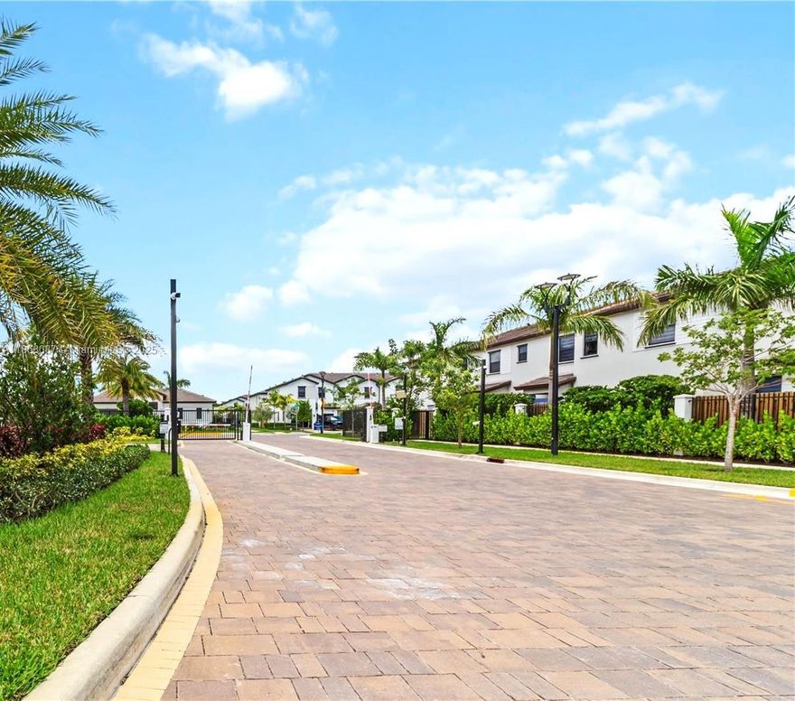 Experience refined living in the exclusive, gated community of Sunset Pines with this beautifully upgraded, brand-new townhouse. This home offers 3 spacious bedrooms, 2.5 baths, laminate flooring and tiles throughout. The fully paved backyard provides a  setting for outdoor gatherings. Within walking distance to a shopping plaza.